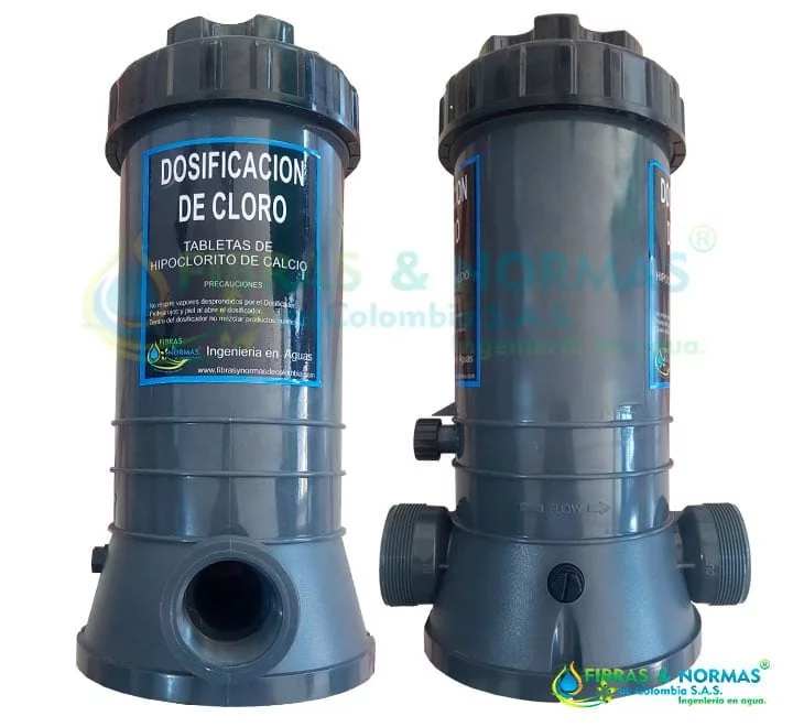 Dosificador-de-cloro-9lb-tienda-4 DOSIFICADOR EN LÍNEA DE CLORO 8 LIBRAS PANDA POOL PRODUCTS en Fibras y Normas