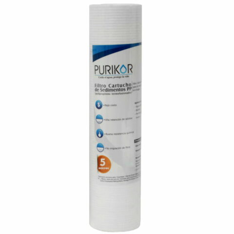 FILTRO CARTUCHO DE POLIPROPILENO TERMOFUSIONADO MARCA PURIKOR DE 2.5" X 40" PARA FILTRADO DE 5 MICRAS