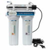 SISTEMA DE FILTRACIÓN BÁSICA PKF-3UV DE 3 ETAPAS CON LUZ UV Y FILTRACIÓN DE 5 MICRAS PARA FLUJO DE 0.5 GPM