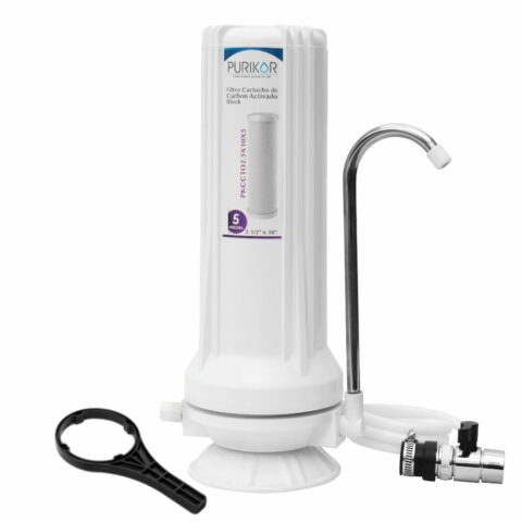 SISTEMA DE FILTRACIÓN BÁSICA 1 ETAPA CON FILTRACIÓN DE 5 MICRAS PARA FLUJO DE 0.5 GPM