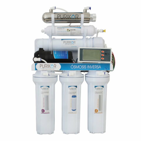SISTEMA DE ÓSMOSIS INVERSA DE 6 ETAPAS CON LUZ UV Y FILTRACIÓN DE 5 MICRAS PARA FLUJO DE 100 GPD