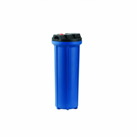 PORTAFILTRO PARA CARTUCHOS DE 2.5" X 10" MARCA PURIKOR CON CONEXIONES DE 3/4" HEMBRA