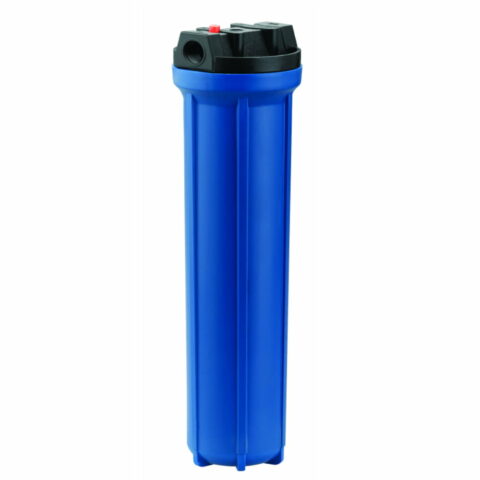 PORTAFILTRO PARA CARTUCHOS DE 2.5" X 20" MARCA PURIKOR CON CONEXIONES DE 3/4" HEMBRA
