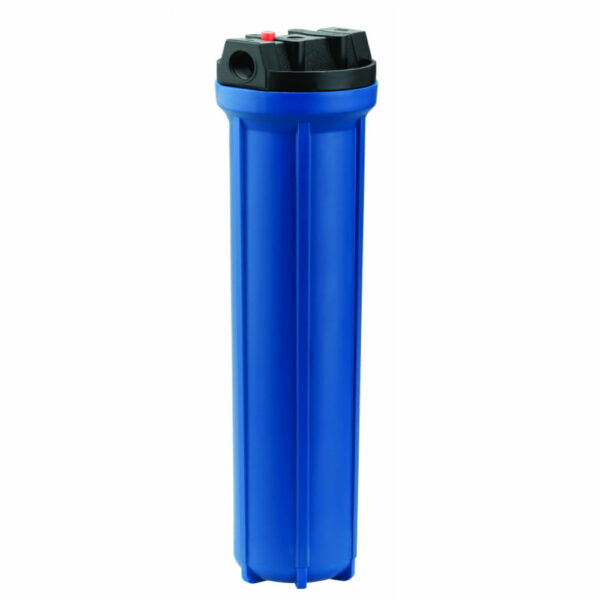 PORTAFILTRO PARA CARTUCHOS DE 2.5" X 20" MARCA PURIKOR CON CONEXIONES DE 3/4" HEMBRA