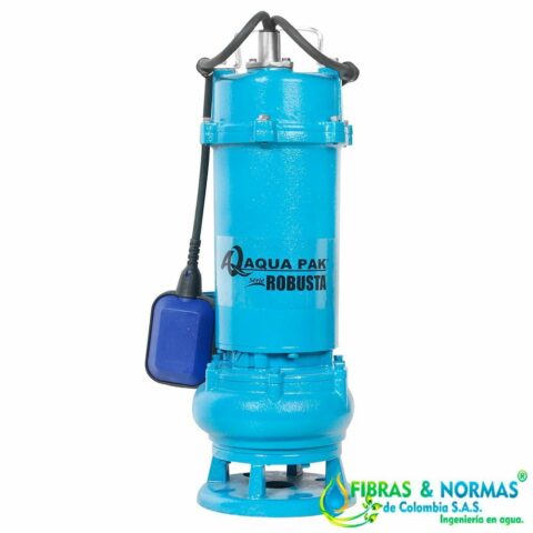 MOTOBOMBA SUMERGIBLE PARA LODOS, AQUA PAK, SERIE ROBUSTA, DESCARGA 2.5", SÓLIDOS 1" , 2 HP, 1 FASE, 230 VOLTS