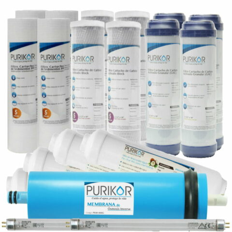 KIT DE REPUESTO PARA PKRO400-6UVP DE SISTEMAS ÓSMOSIS INVERSA (POU) PARA 24 MESES