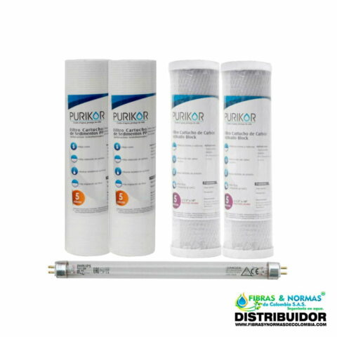 KIT DE REPUESTO PARA PKF-3UV DE SISTEMA DE FILTRACIÓN BÁSICA PARA 12 MESES