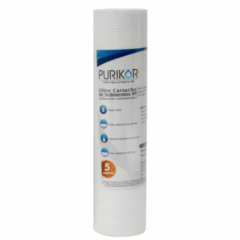 FILTRO CARTUCHO DE POLIPROPILENO TERMOFUSIONADO MARCA PURIKOR DE 2.5" X 20" PARA FILTRADO DE 5 MICRAS