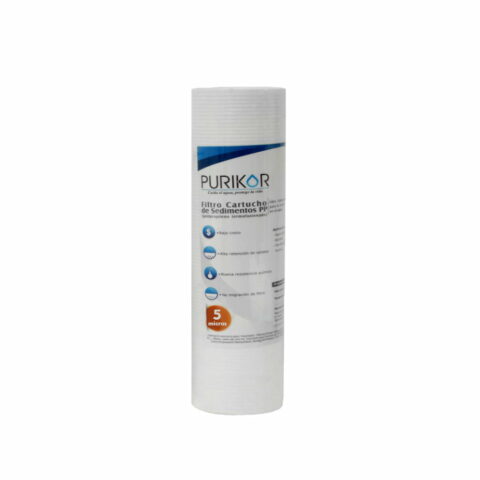 FILTRO CARTUCHO DE POLIPROPILENO TERMOFUSIONADO MARCA PURIKOR DE 2.5" X 10" PARA FILTRADO DE 5 MICRAS