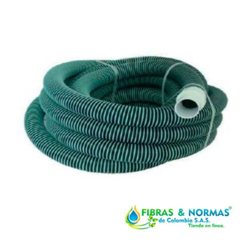 MANGUERA FLEXIBLE DE 1.25" MARCA PANDA DE 10.5 METROS DE LARGO CON UN EXTREMO GIRATORIO Y EL OTRO FIJO