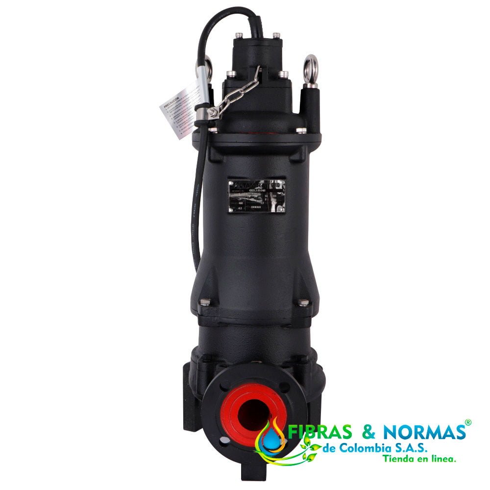 MOTOBOMBA SUMERGIBLE TRITURADORA PARA LODOS, ALTAMIRA, SERIE GRD, DESCARGA 2", 7.5 HP, 3 FASES, 230 VOLTS