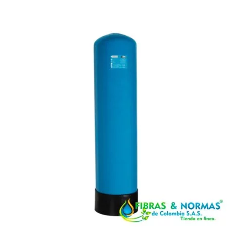TANQUE EN FIBRA DE VIDRIO MARCA PURIKOR CON VOLUMEN DE 11.7 GALONES Y CAPACIDAD PARA 1 FT³ DE MATERIAL FILTRANTE