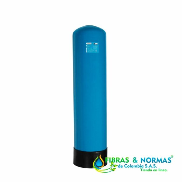 TANQUE EN FIBRA DE VIDRIO MARCA PURIKOR CON VOLUMEN DE 10.1 GALONES Y CAPACIDAD PARA 1 FT³ DE MATERIAL FILTRANTE