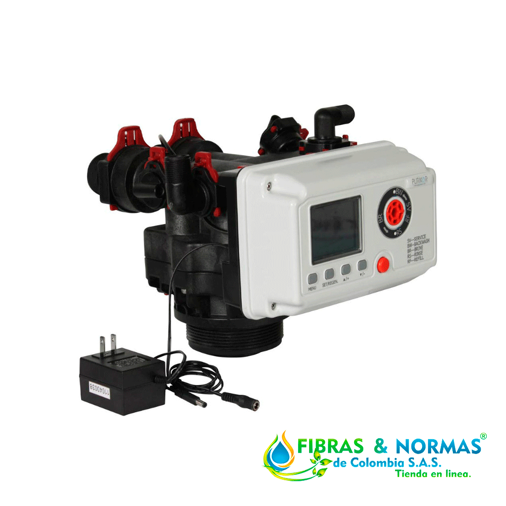 VÁLVULA PARA FILTRACIÓN MARCA PURIKOR CON CAPACIDAD DE 7FT³ PARA TANQUE DE 21" X 62" Y FUNCIÓN RETROLAVADO POR DEMANDA