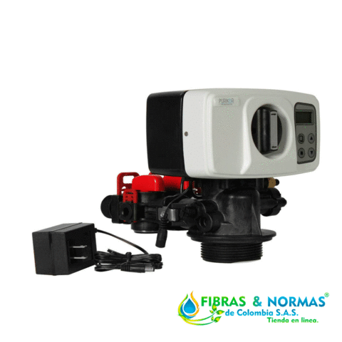 VÁLVULA PARA SUAVIZADOR MARCA PURIKOR CON CAPACIDAD DE 1FT³ PARA TANQUE DE 9"X48" Y FUNCIÓN REGENERACIÓN POR DEMANDA