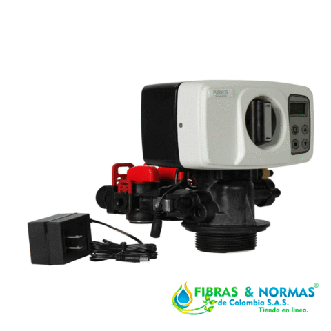 VÁLVULA PARA SUAVIZADOR MARCA PURIKOR CON CAPACIDAD DE 2FT³ PARA TANQUE DE 12"X48" Y FUNCIÓN REGENERACIÓN POR DEMANDA