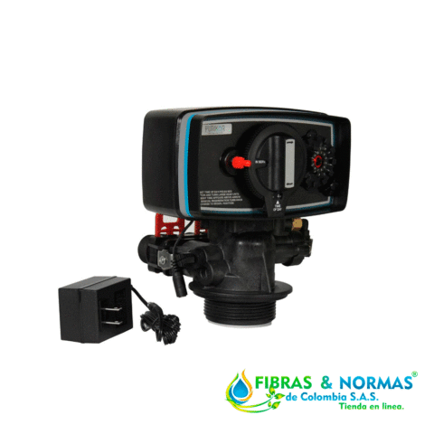 VÁLVULA PARA SUAVIZADOR MARCA PURIKOR CON CAPACIDAD DE 1.5FT³ PARA TANQUE DE 10"X54" Y FUNCIÓN REGENERACIÓN POR TIEMPO