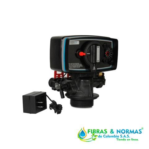 VÁLVULA PARA SUAVIZADOR MARCA PURIKOR CON CAPACIDAD DE 2FT³ PARA TANQUE DE 12"X48" Y FUNCIÓN REGENERACIÓN POR TIEMPO