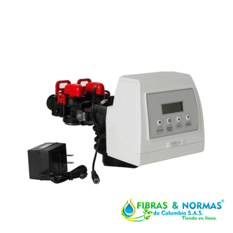 VÁLVULA PARA SUAVIZADOR MARCA PURIKOR CON CAPACIDAD DE 1FT³ PARA TANQUE DE 9"X48" Y FUNCIÓN REGENERACIÓN POR DEMANDA