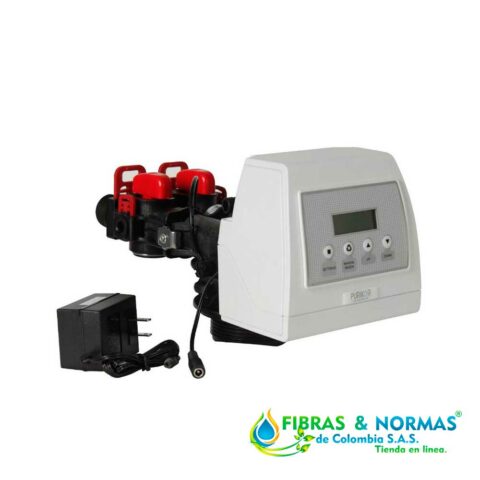 VÁLVULA PARA SUAVIZADOR MARCA PURIKOR CON CAPACIDAD DE 3FT³ PARA TANQUE DE 14"X65" Y FUNCIÓN REGENERACIÓN POR DEMANDA