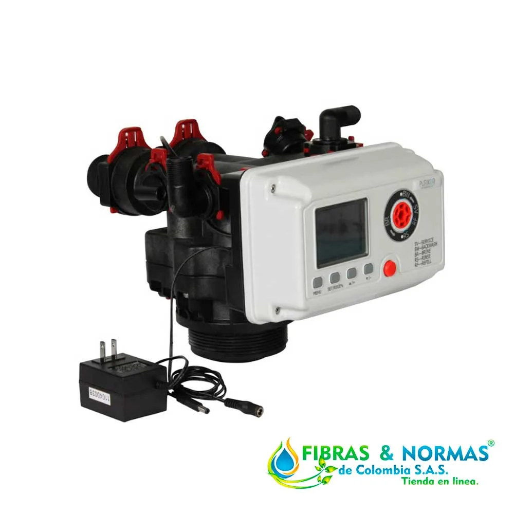 VÁLVULA PARA SUAVIZADOR MARCA PURIKOR CON CAPACIDAD DE 7FT³ PARA TANQUE DE 21"X62" Y FUNCIÓN REGENERACIÓN POR DEMANDA
