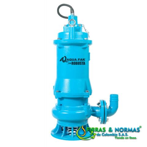 MOTOBOMBA SUMERGIBLE PARA LODOS, AQUA PAK SERIE ROBUSTA, DESCARGA 2", SÓLIDOS 1", 7.5 HP, 3 FASES, 230 VOLTS