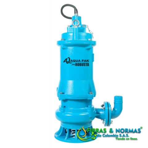 MOTOBOMBA SUMERGIBLE PARA LODOS, AQUA PAK SERIE ROBUSTA, DESCARGA 2", SÓLIDOS 1", 7.5 HP, 3 FASES, 460 VOLTS