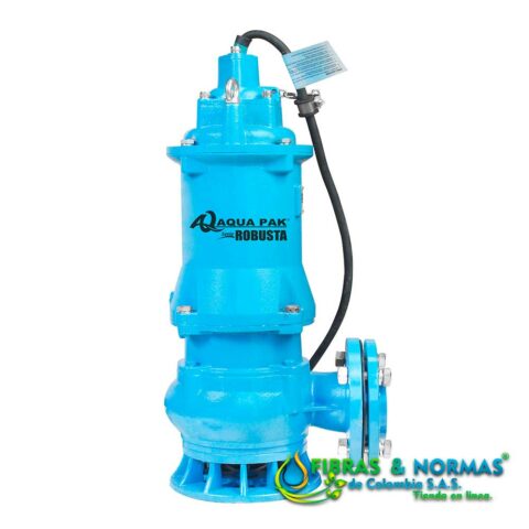 MOTOBOMBA SUMERGIBLE PARA LODOS, AQUA PAK SERIE ROBUSTA, DESCARGA 3", SÓLIDOS 1.2 ", 3 HP, 3 FASES, 230 VOLTS