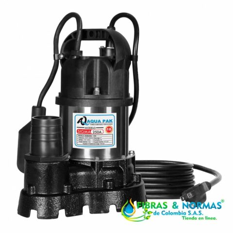 MOTOBOMBA SUMERGIBLE PARA EFLUENTES, AQUA PAK, SERIE SIGMA, DESCARGA 2", SÓLIDOS 14 MM, 3/4 HP, 1 FASE, 115 VOLTS