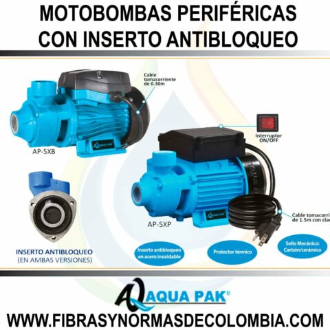 MOTOBOMBAS PERIFÉRICAS CON INSERTO ANTIBLOQUEO