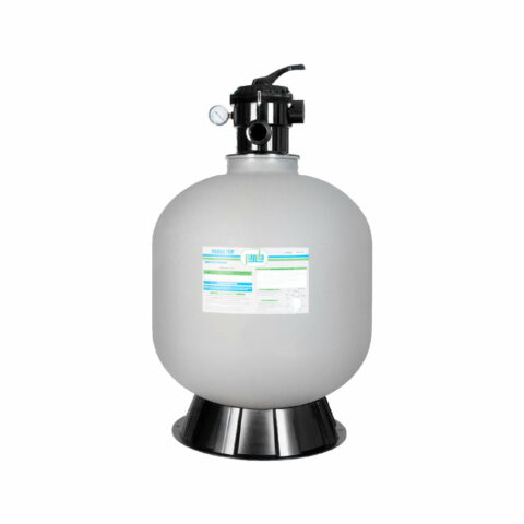 FILTRO DE ARENA PARA PISCINA CONSTRUIDO EN PLÁSTICO REFORZADO MARCA PANDA DE 19" PARA UN FLUJO MÁXIMO DE 40 GPM