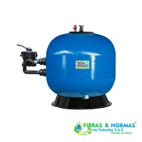 FILTRO DE ARENA PARA PISCINA CONSTRUIDO EN FIBRA DE VIDRIO, MARCA PANDA DE 40" PARA UN FLUJO MÁXIMO DE 145 GPM