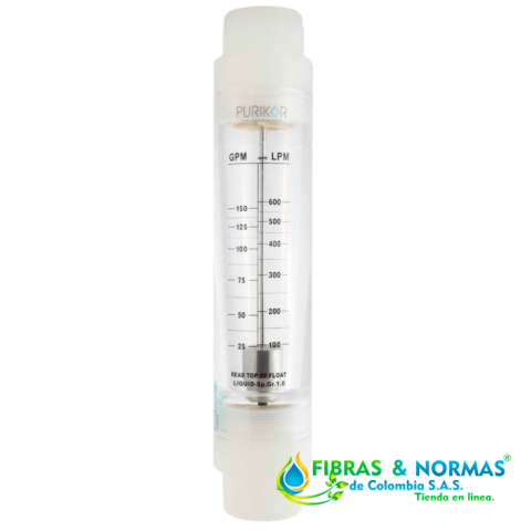 FLUJÓMETRO INDUSTRIAL, SERIE METRO, PURIKOR, PARA MEDIR EL CAUDAL DE LÍQUIDOS Y GASES, 25 A 150 GPM