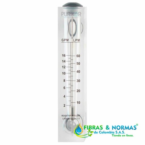 FLUJÓMETRO INDUSTRIAL, SERIE METRO, PURIKOR, PARA MEDIR EL CAUDAL DE LÍQUIDOS Y GASES, 2 A 16 GPM