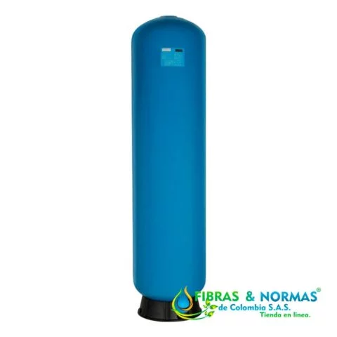TANQUE EN FIBRA DE VIDRIO MARCA PURIKOR CON VOLUMEN DE 67.8 GALONES Y CAPACIDAD PARA 5 FT³ DE MATERIAL FILTRANTE