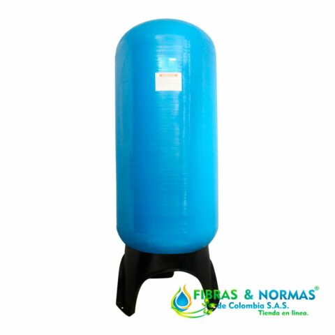 TANQUE EN FIBRA DE VIDRIO MARCA PURIKOR CON VOLUMEN DE 190.2 GALONES Y CAPACIDAD PARA 15 FT³ DE MATERIAL FILTRANTE