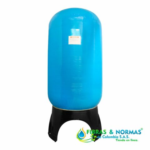 TANQUE EN FIBRA DE VIDRIO MARCA PURIKOR CON VOLUMEN DE 270.3 GALONES Y CAPACIDAD PARA 20 FT³ DE MATERIAL FILTRANTE