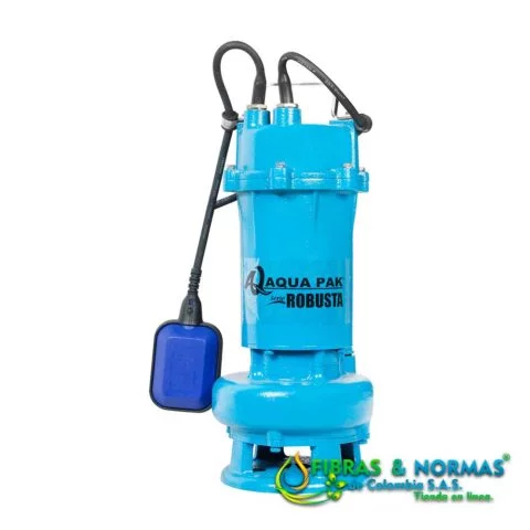 MOTOBOMBA SUMERGIBLE PARA LODOS, AQUA PAK, SERIE ROBUSTA, DESCARGA 2", SÓLIDOS 1", 1 HP, 1 FASE, 230 VOLTS (MONOFÁSICO)