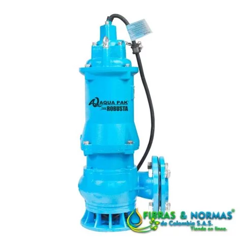 MOTOBOMBA SUMERGIBLE PARA LODOS, AQUA PAK SERIE ROBUSTA, DESCARGA 4", SÓLIDOS 1.4", 10 HP, 3 FASES, 230 VOLTS (TRIFÁSICO)