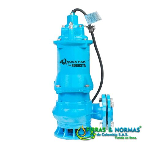 MOTOBOMBA SUMERGIBLE PARA LODOS, AQUA PAK  SERIE ROBUSTA, DESCARGA 4", SÓLIDOS 1.4" , 10 HP, 3 FASES, 460 VOLTS