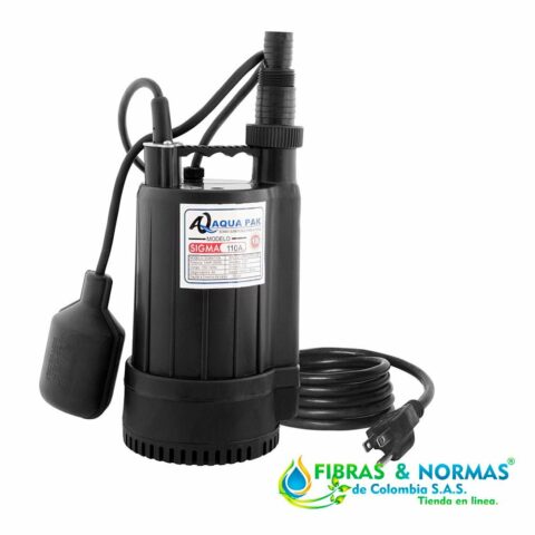 MOTOBOMBA SUMERGIBLE PARA EFLUENTES, AQUA PAK, SERIE SIGMA, DESCARGA 1.25", SÓLIDOS 5 MM, 1/4 HP, 1 FASE, 115 VOLTS