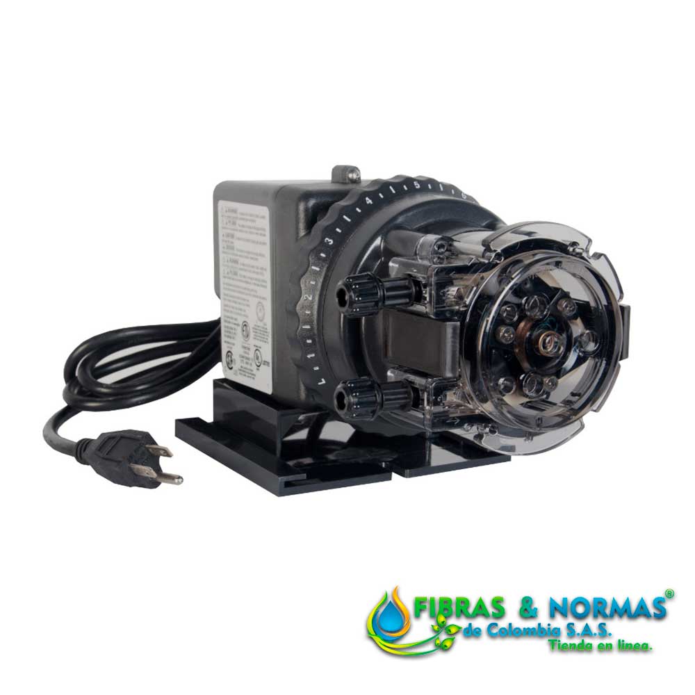 BOMBA DOSIFICADORA PERISTÁLTICA SERIE 85 CON CONTROL AJUSTABLE DE 0.8-17 GALONES/DÍA Y TUBO DE TYGOTHANE PARA 25 PSI