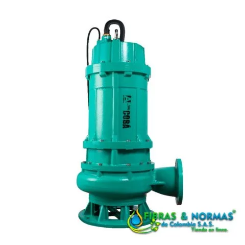 MOTOBOMBA SUMERGIBLE PARA LODOS, ALTAMIRA SERIE COBÁ, DESCARGA 6", SÓLIDOS 2.4", 15 HP, 3 FASES, 460 VOLTS