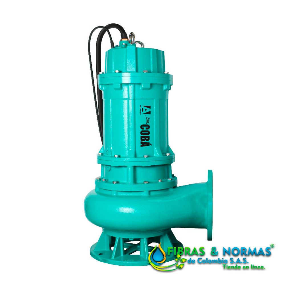 MOTOBOMBA SUMERGIBLE PARA LODOS, ALTAMIRA, SERIE COBÁ, DESCARGA 8", SÓLIDOS 2.5" , 20 HP, 3 FASES, 460 VOLTS