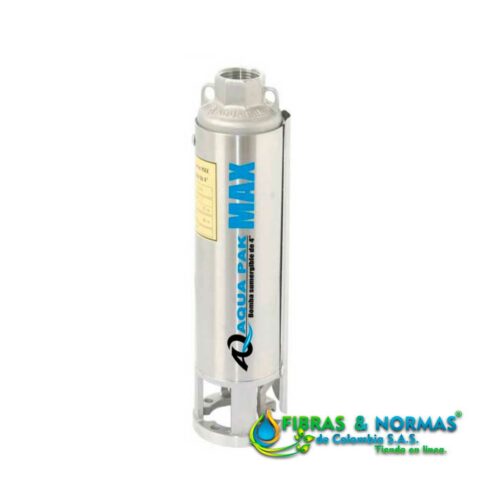 BOMBA SUMERGIBLE AQUA PAK, SERIE MAX, 0.5 LPS, ACERO INOXIDABLE/LEXAN/NORYL, 27 ETAPAS, DESCARGA 1.25", 2 HP, NEMA 4"
