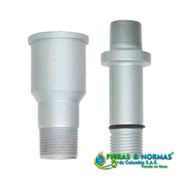 KIT DE ADAPTADORES AQUAPAK, EN HIERRO, PARA TUBERÍA SERIE 100, DIÁMETRO 1.5" (M-H Y M-M)