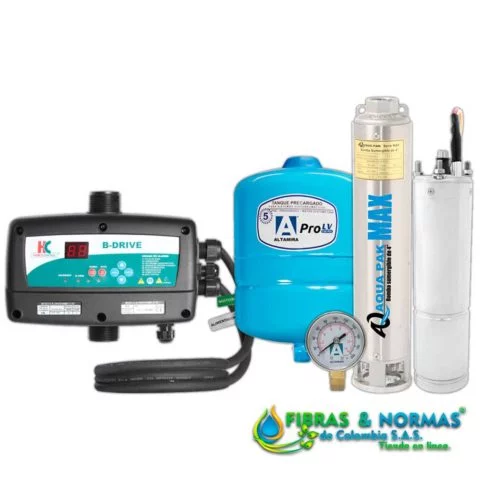 SISTEMA SUMERGIBLE PRESIÓN CONSTANTE, 1/2 HP, 1 FASE, 230 VOLTS, BOMBA M0.7X05-7 Y VARIADOR B-DRIVEWMT10/230
