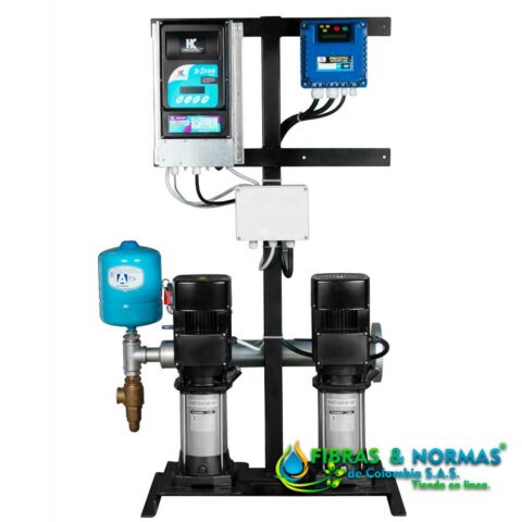PRESURIZADOR DÚPLEX PRESIÓN CONSTANTE, 4 HP, 3 FASES, 230 VOLTS, BOMBAS JOB2 R40-8, 1 VARIADOR R-DRIVE Y 1 PROCONTROL
