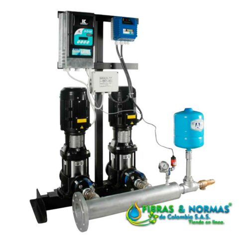 PRESURIZADOR DÚPLEX PRESIÓN CONSTANTE, 4 HP, 3 FASES, 230 VOLTS, BOMBAS T3.5 XE40-5, 1 VARIADOR R-DRIVE Y 1 PROCONTROL
