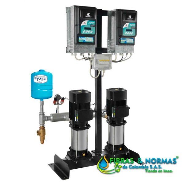 PRESURIZADOR DÚPLEX PRESIÓN CONSTANTE, 4 HP, 3 FASES, 230 VOLTS, BOMBAS JOB3.5 R40-6, 1 VARIADOR R-DRIVE Y 1 PROCONTROL